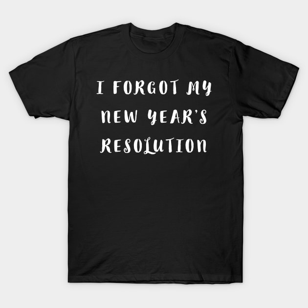 New Year's Resolution - Typography Design T-Shirt by art-by-shadab